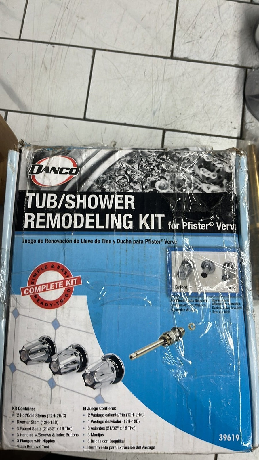 2Pk Danco 39619 Tub/Shower Remodeling Kit for Pfister Verve CHROME: Open Box