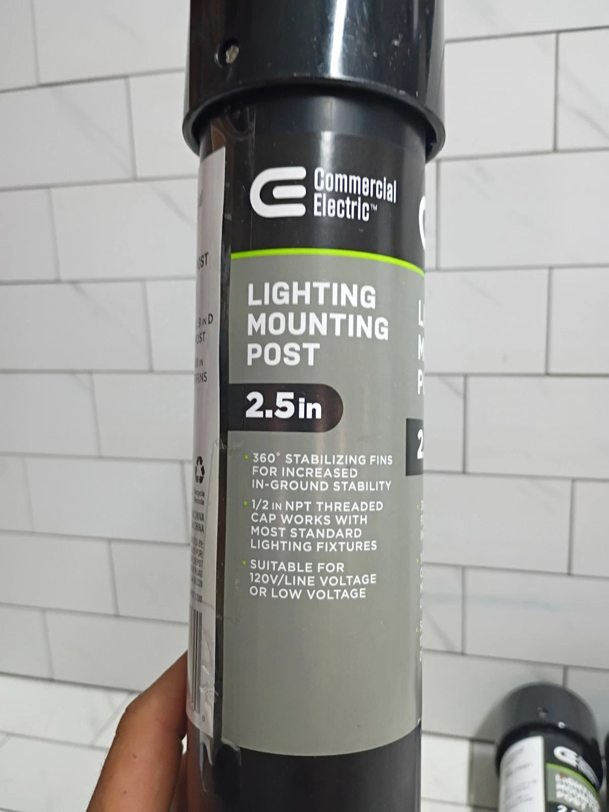 4PACK - Commercial Electric 2.5" Stable Light Post Outdoor Hi-Impact ABS