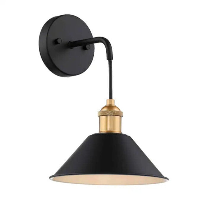 2-pack of 8.7-inch black LED wall sconces Open Box