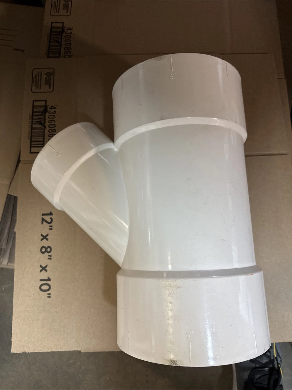 Charlotte Pipe 6” x 6” x 4” PVC DWV WYE Reducing