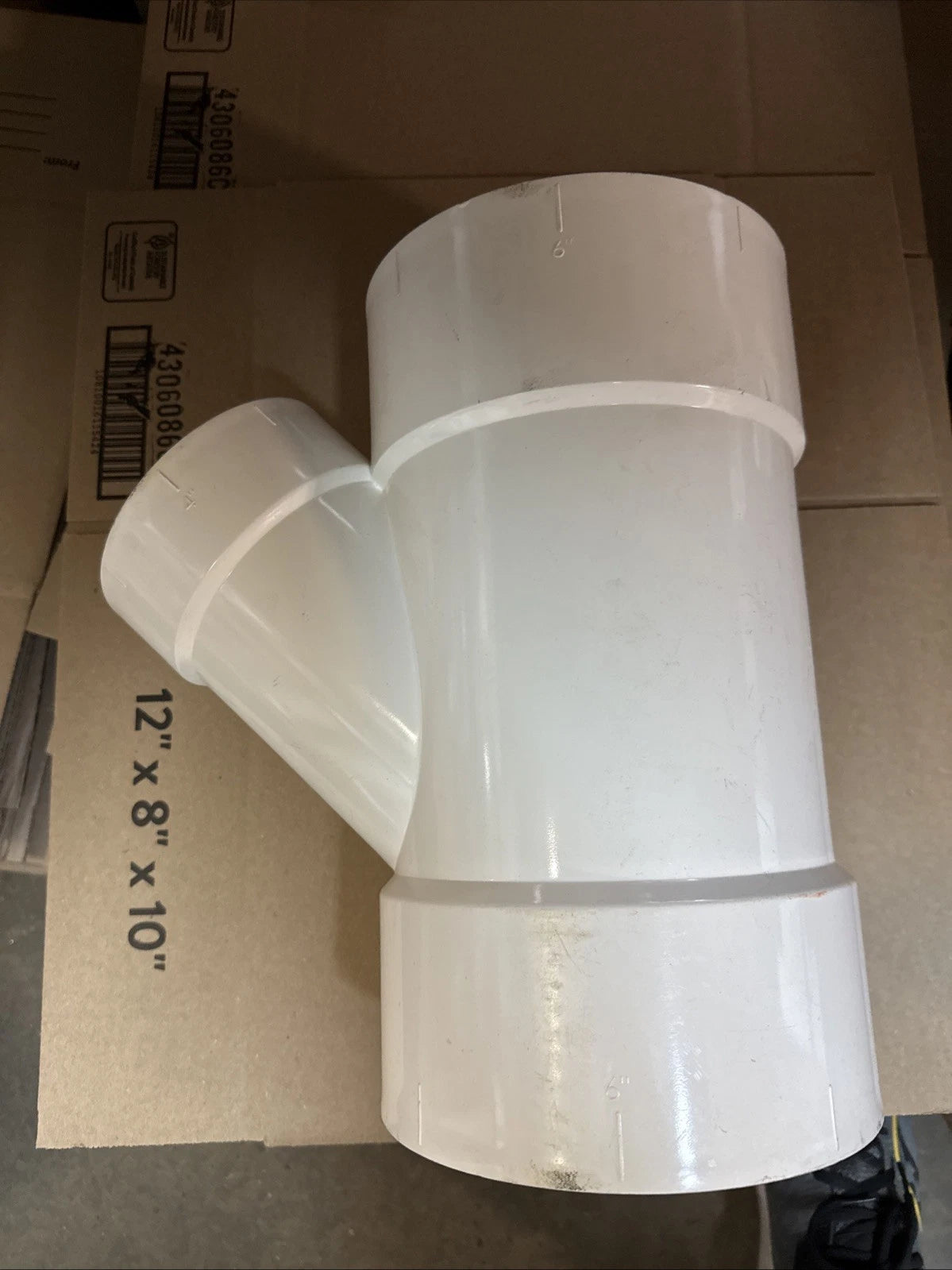 Charlotte Pipe 6” x 6” x 4” PVC DWV WYE Reducing