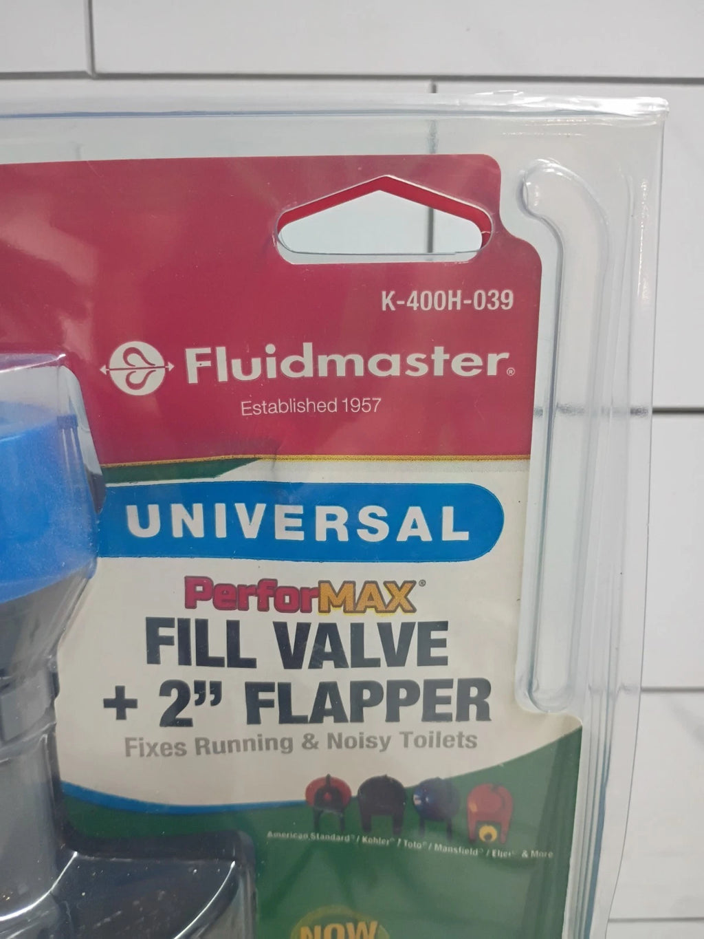 12PK Fluidmaster K-400H-039 Performax Universal Toilet Fill Valve And FlapperKit