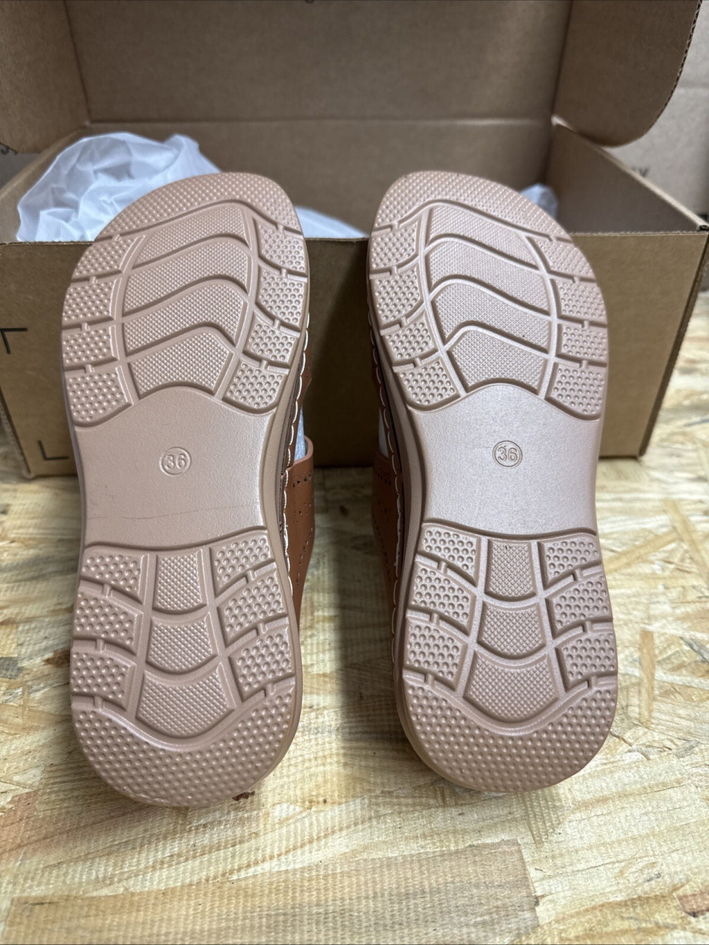 SHIBEVER Comfortable Wedge Sandal Open Toe Slip On Size 38 US 7.5