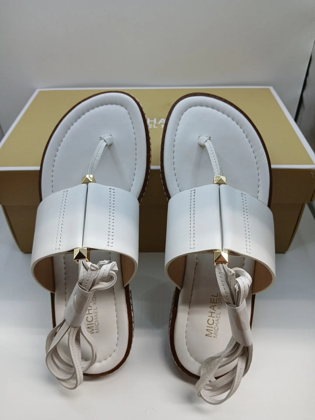 Michael Kors Marlon leather Optic White Womens size 5m
