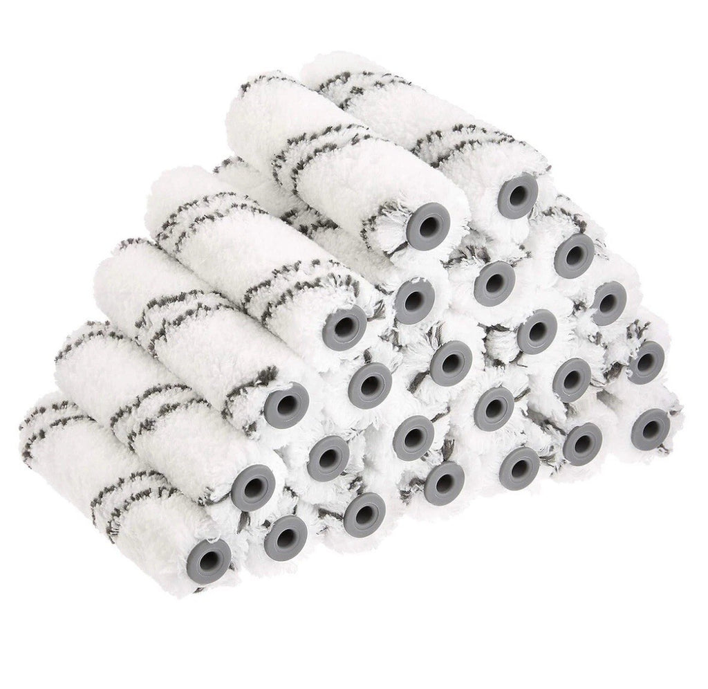 Amazon Basics Microfiber Paint Roller Covers, for Smooth 24 Pack, White