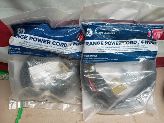 2PK GE WX09X10037 Electric Range 4 foot power cord, Open Box,