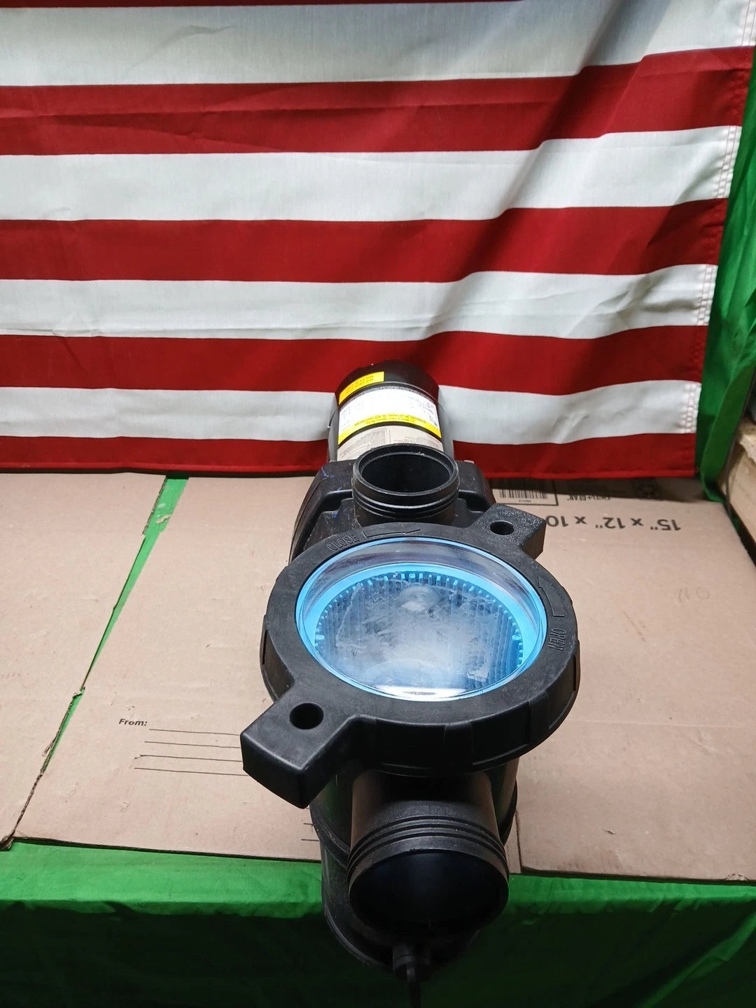 Everbilt Pool Pump Fan-Cooled Motor 1.5 HP 230V Has Unions*