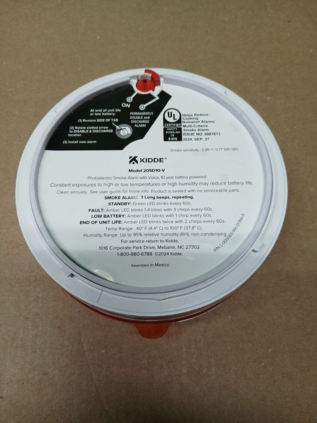 Kidde Detect 20SD10-V Smoke Alarm New Open Box
