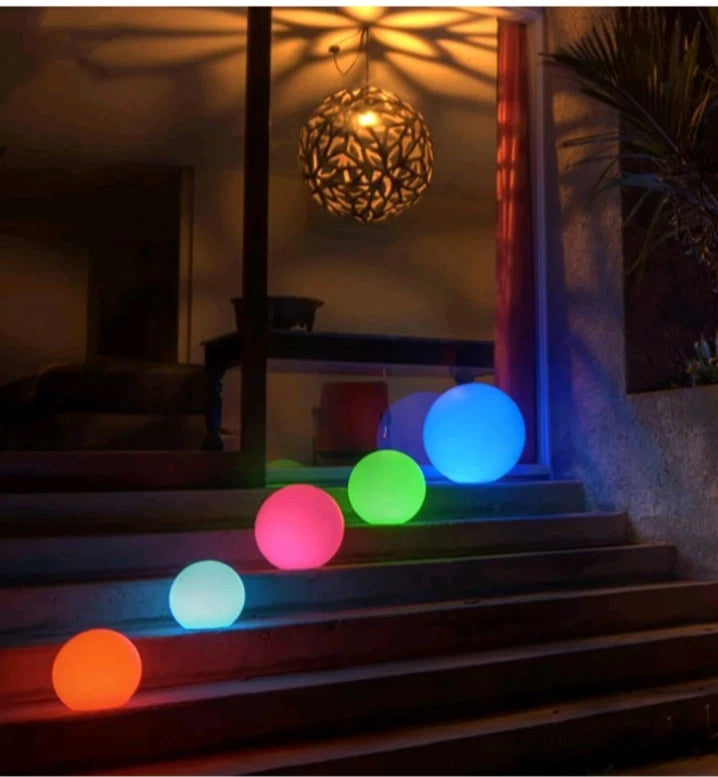 Mr.Go 10 Ultra-Fun Waterproof RGB Color-Changing LED Ball Light Orb Globe Lamp.