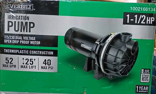 Everbilt Lawn Irrigation Pump Plastic 1-1/2HP HDLS15P Parts Only