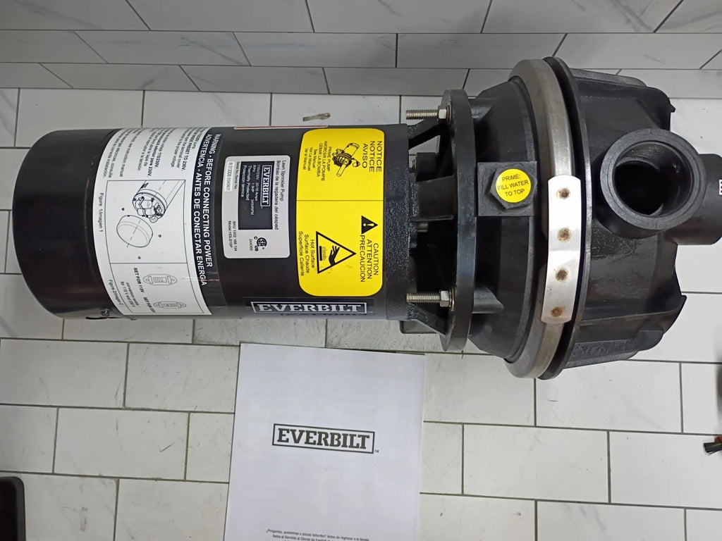 Everbilt HDLS15P, Lawn Irrigation Pump Plastic 1-1/2HP 52-GPM NEW OPEN BOX