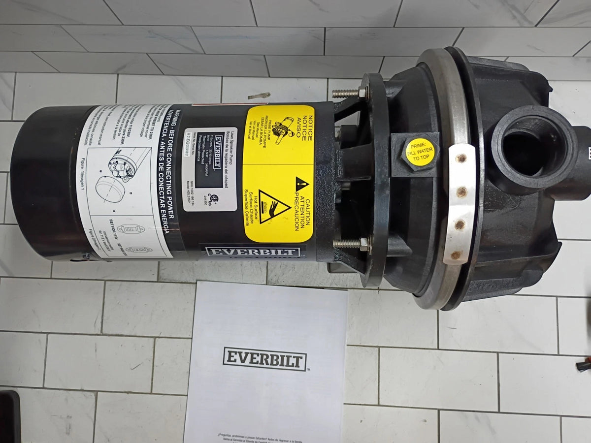 Everbilt HDLS15P, Lawn Irrigation Pump Plastic 1-1/2HP 52-GPM NEW OPEN BOX
