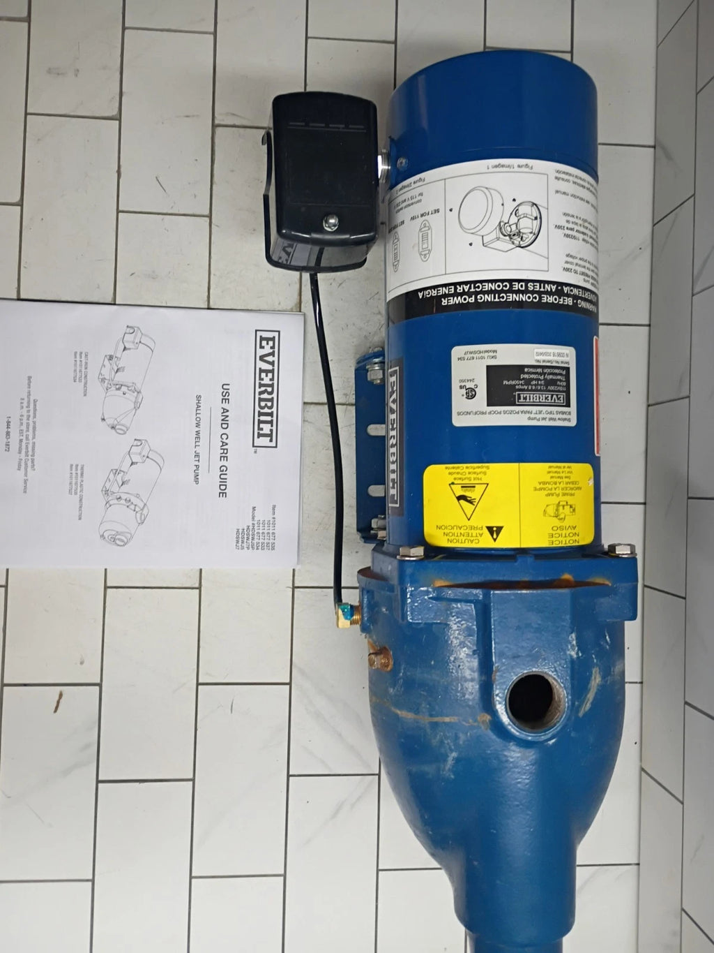 Everbilt HDSWJ7 3/4 HP Cast Iron Shallow Well Jet Pump *For Parts *