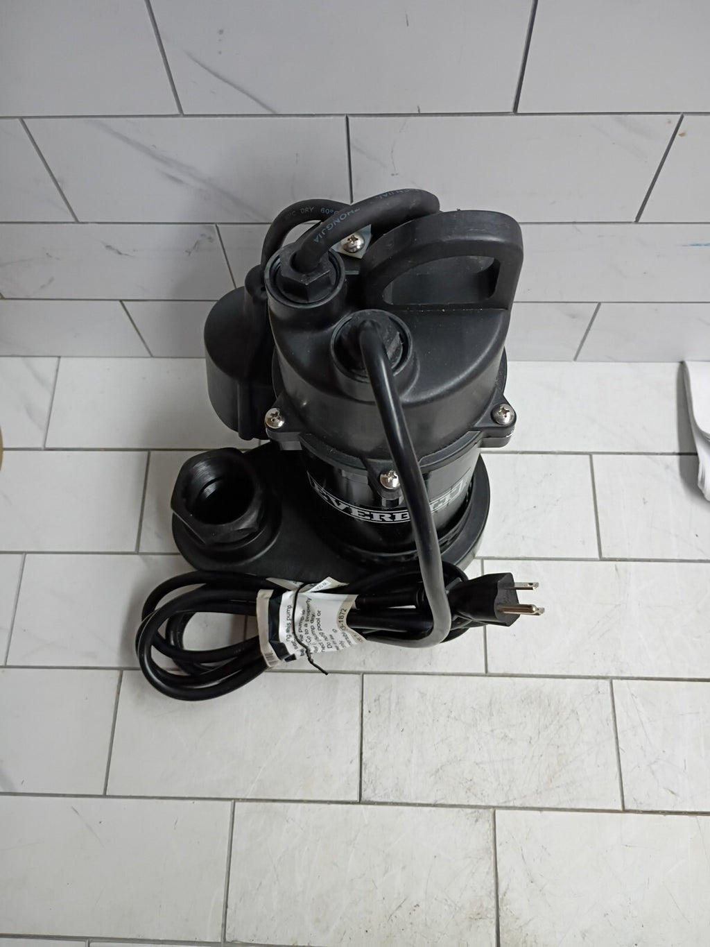 Everbilt HDSP25W 1/4 HP Aluminum Sump Pump Tether Switch Open Box