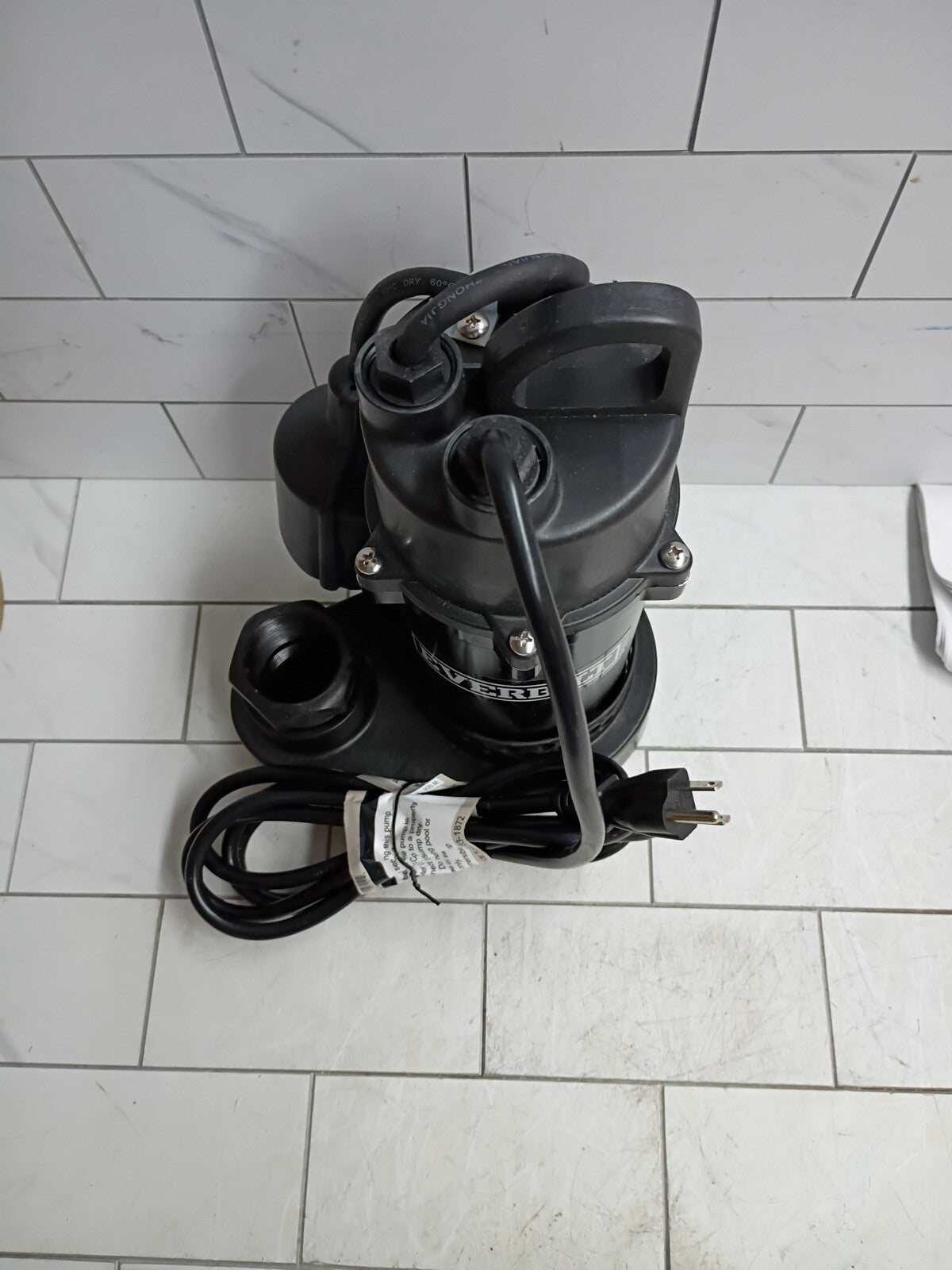 Everbilt HDSP25W 1/4 HP Aluminum Sump Pump Tether Switch Open Box