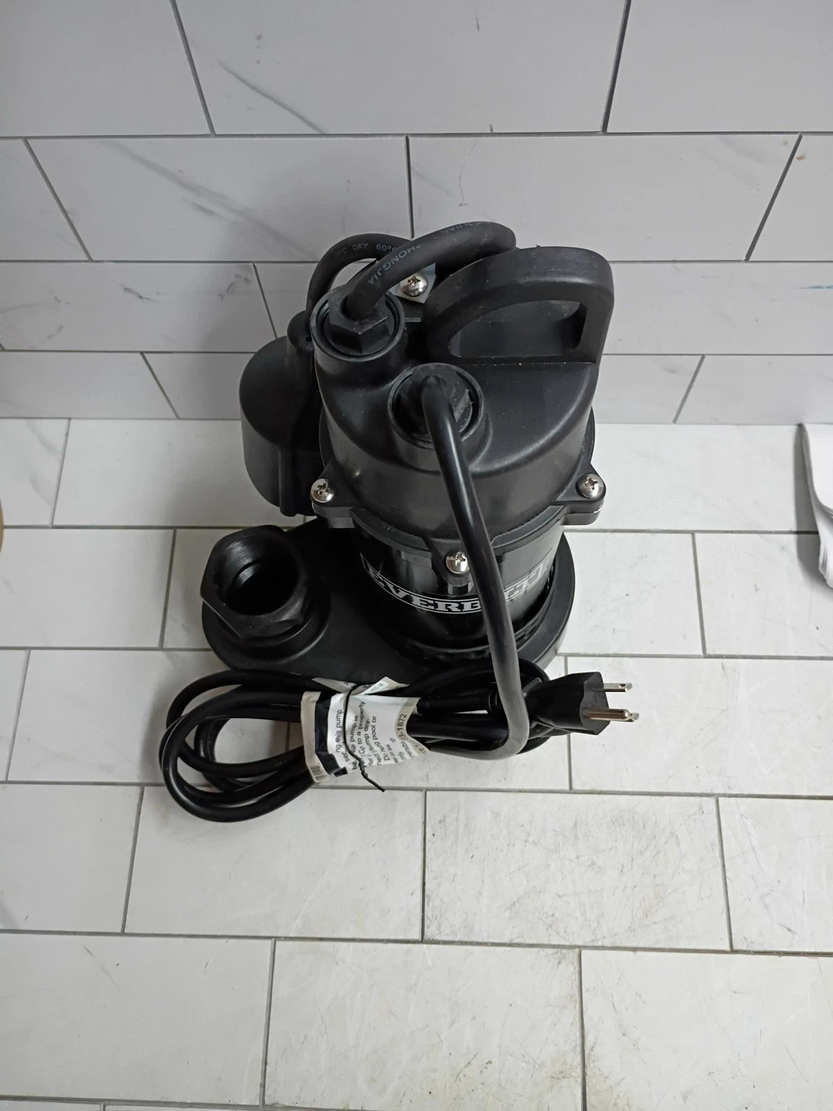 Everbilt HDSP25W 1/4 HP Aluminum Sump Pump Tether Switch Open Box