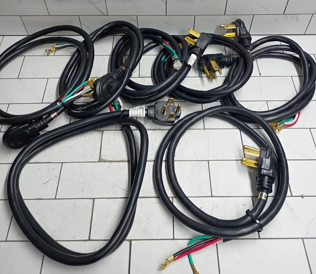 Electric Dryer Cord Connector 4 Prong 30 Amp PVC Black 6ft" Read Description