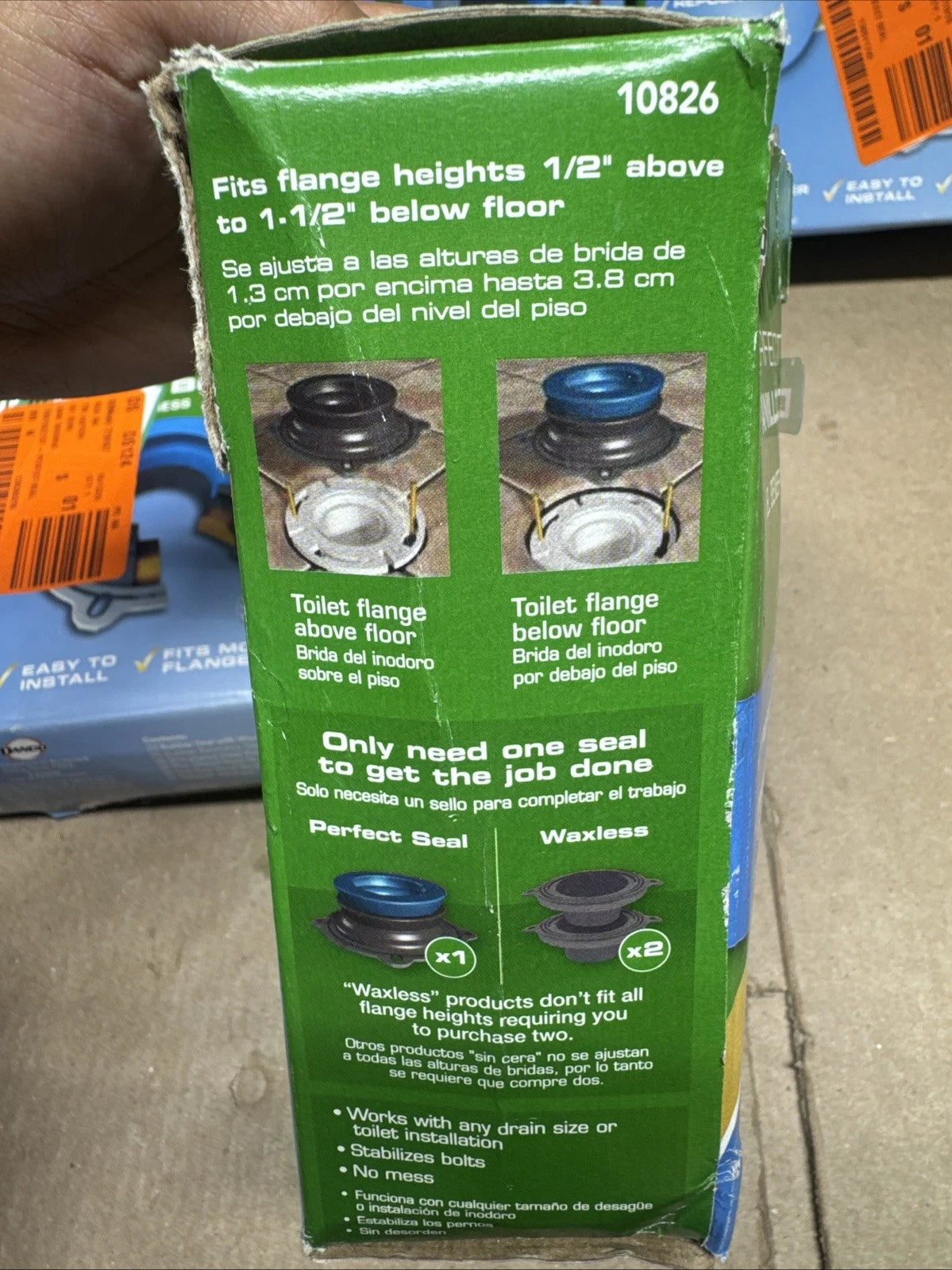5pk Danco Perfect Seal, 10826, Toilet WaxRing With Bolts, Toilet Install Kit, OB