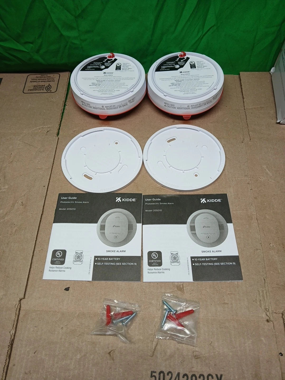 2 PACK Kidde Smoke Detector 10-Year Battery Powered LED Warning Light 20SD10