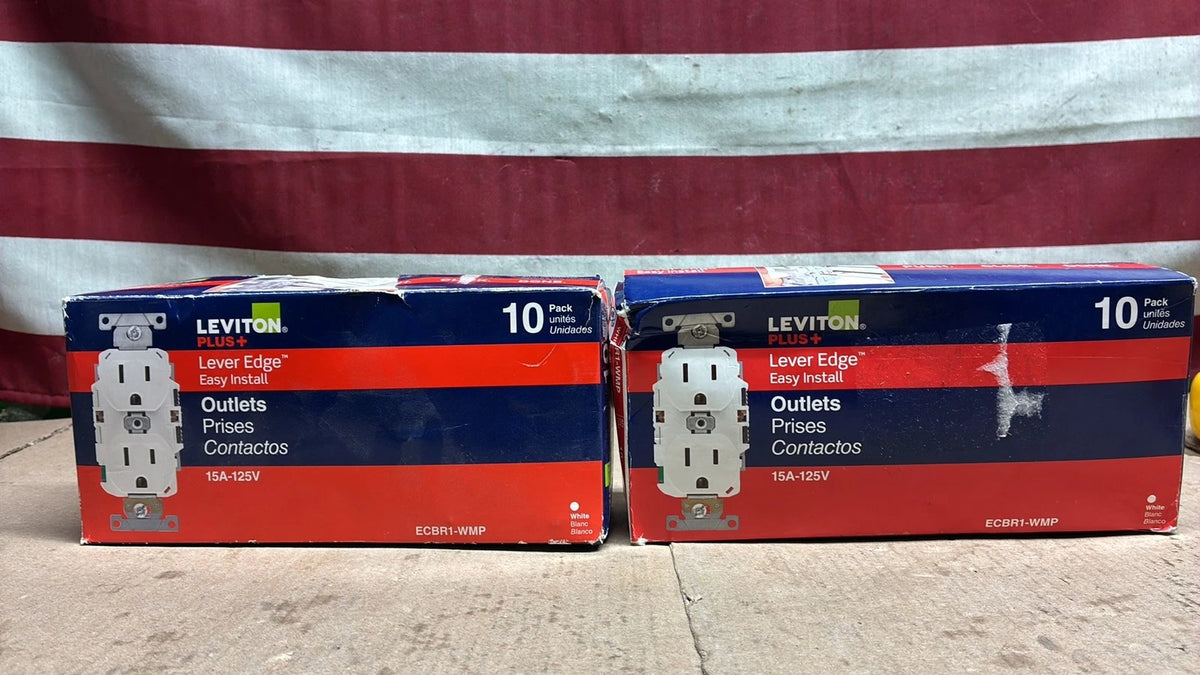 QTY-2 10-PACK Leviton Lever Edge 15 Amp 125-Volt Duplex Outlet/Receptacle