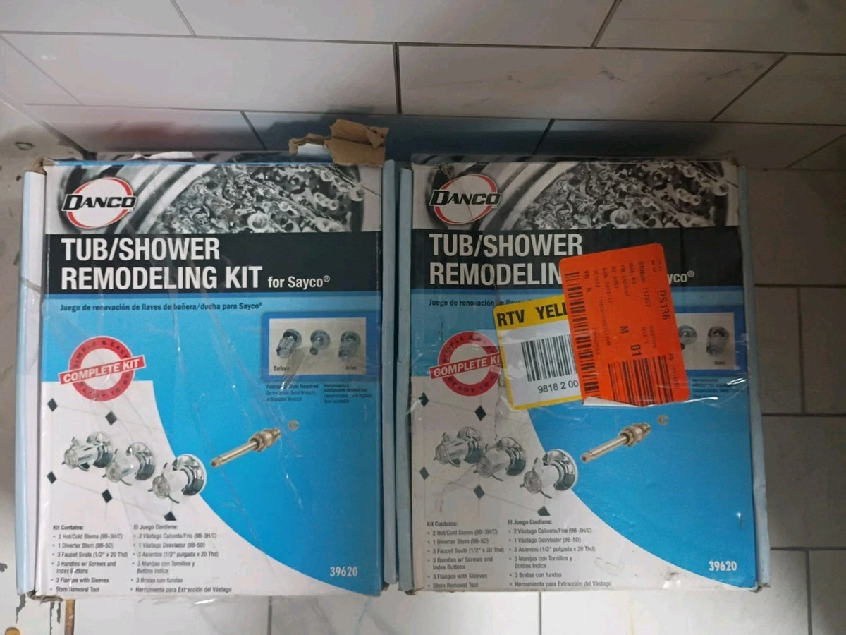 2pk Danco 39620 Tub & Shower Trim Kit for Sayco Faucets 3_Handle Chrome Open Box