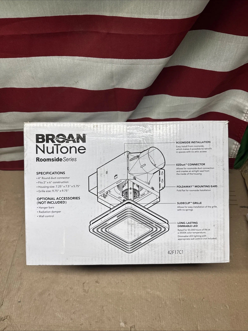 Broan NuTone BENL8 80 CFM Ceiling Bathroom Exhaust Fan with Light NEW