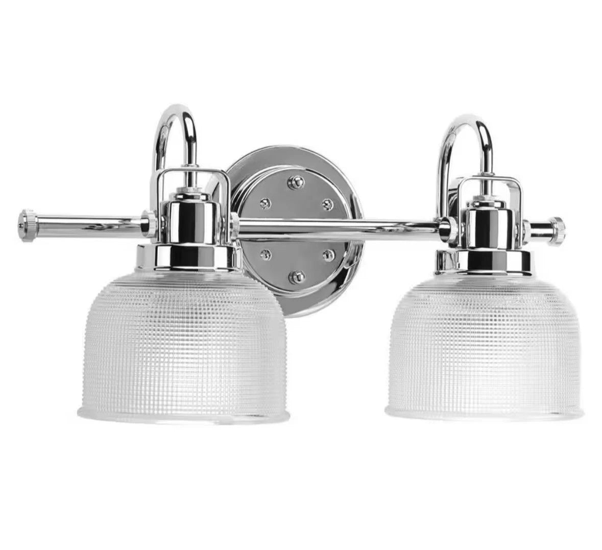 Archie Collection 2-Light Clear Double Prismatic Tools & Home Improvement