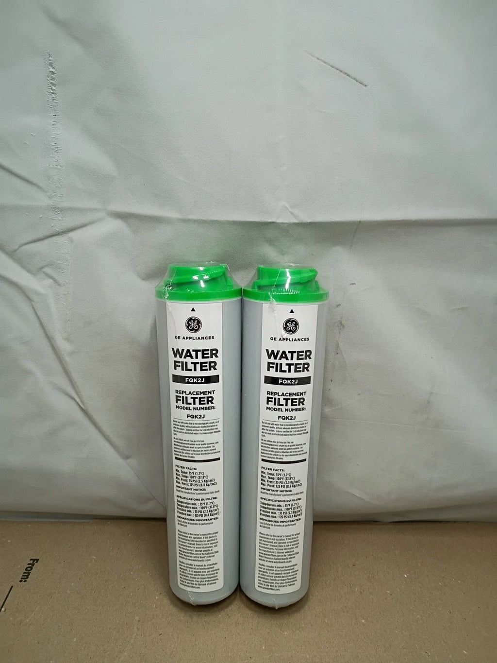 2PK GE Appliances model FQK2J Dual Flow Replacement Water Filter, specifically