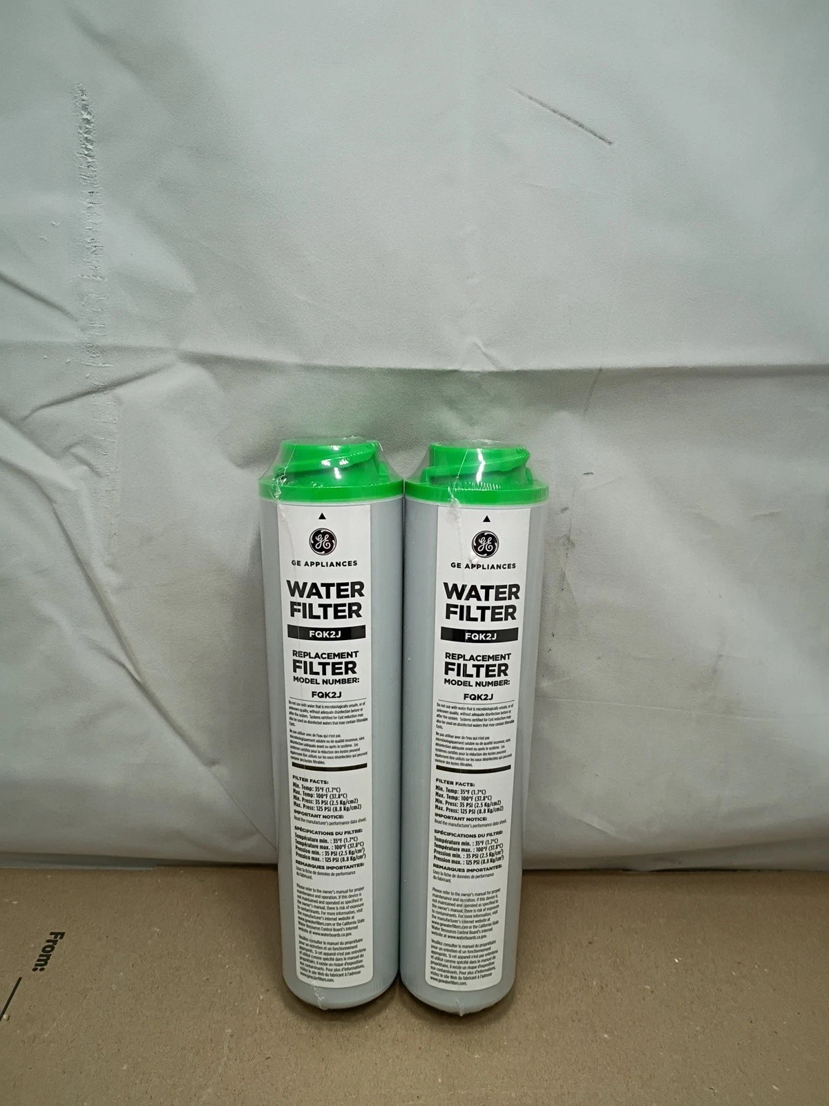 2PK GE Appliances model FQK2J Dual Flow Replacement Water Filter, specifically