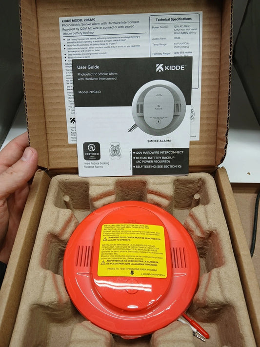 Kidde 20SA10 Hardwired Interconnected Smoke Detector with Photoelectric