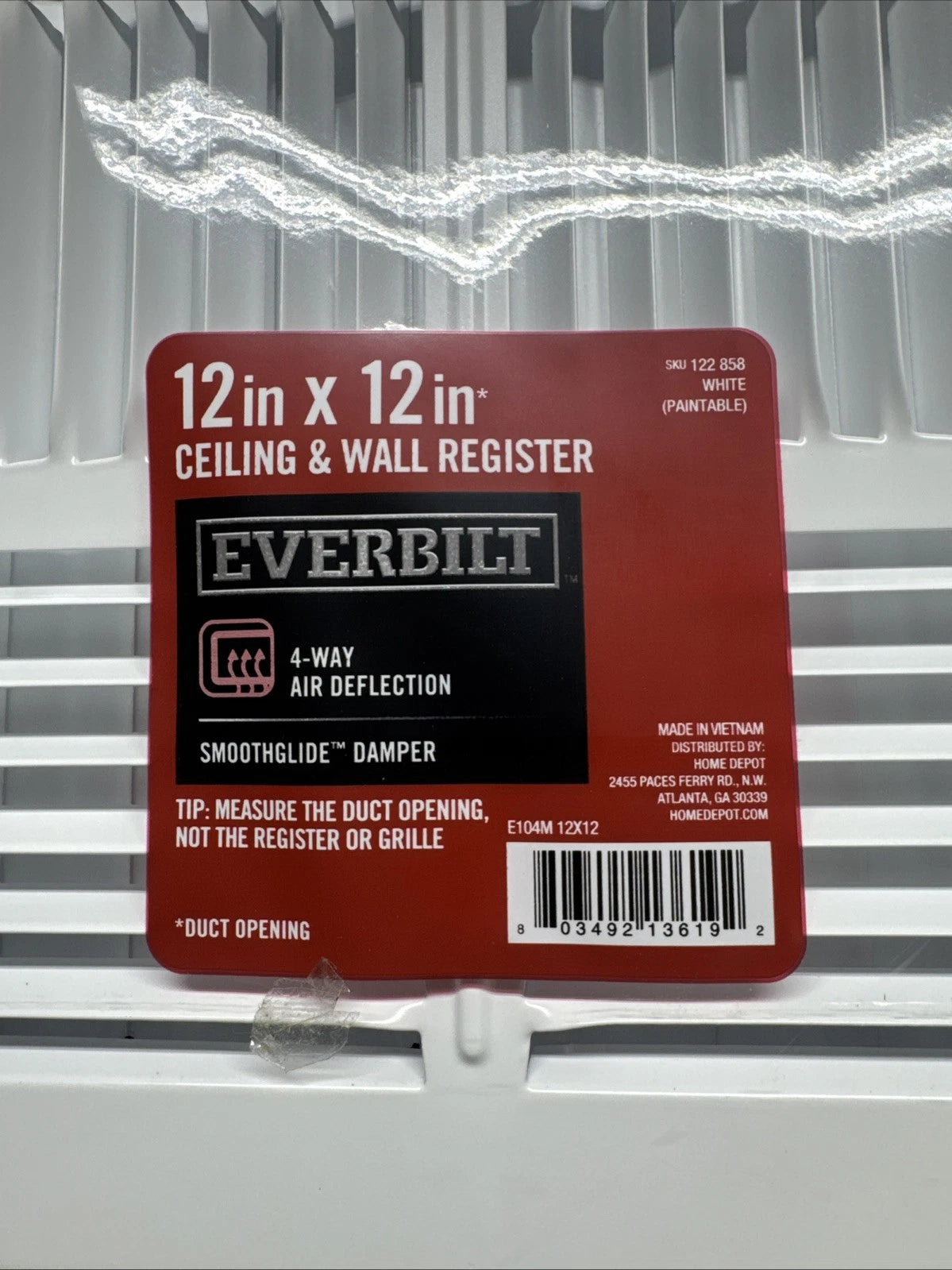 10 pack 12 in. x 12 in. 4-Way Steel Wall/Ceiling Register in White