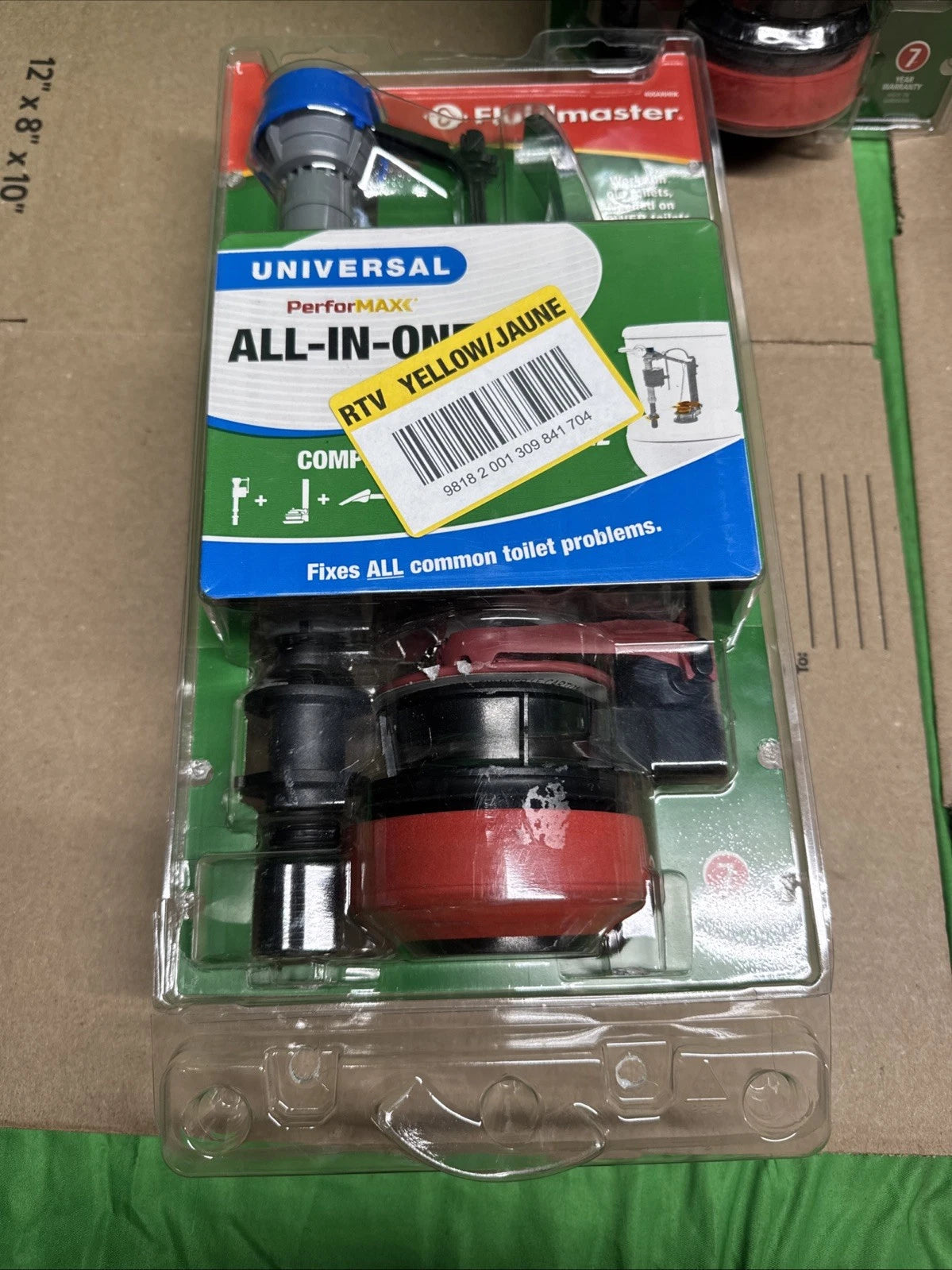 LOT OF 2 Fluidmaster Universal Complete Toilet Repair Kit 10" H 400ARHRK. NEW