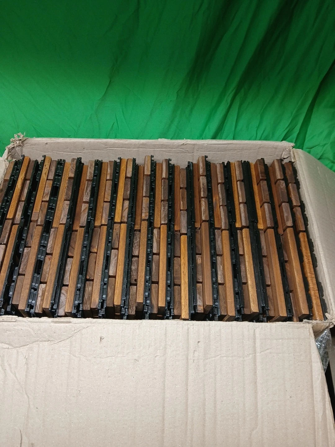 30 PCS Interlocking Deck Tiles, 12"x12" Waterproof Acacia Wood Patio Tiles,...