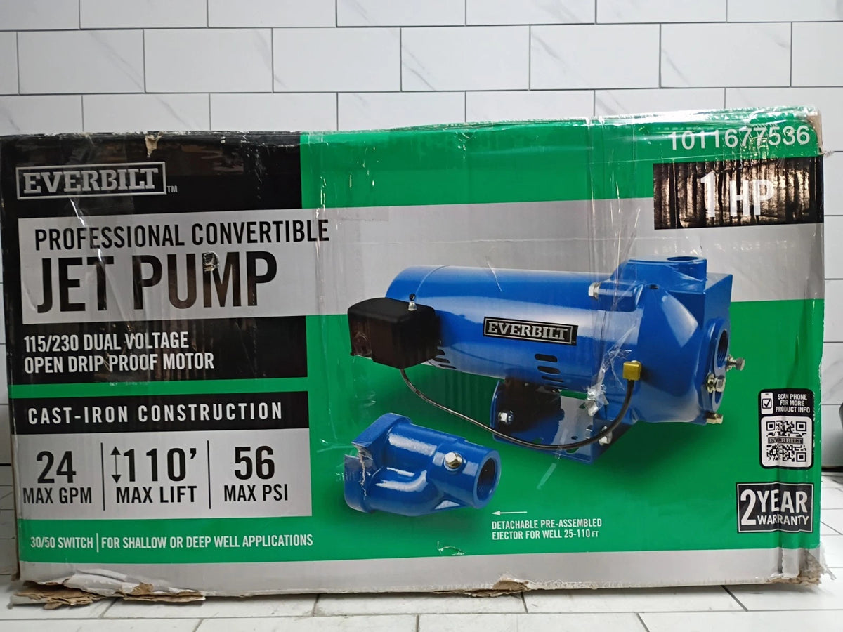 Everbilt HDCWJ10, 1 HP Professional Convertible Jet Pump PARTS ONLY READ