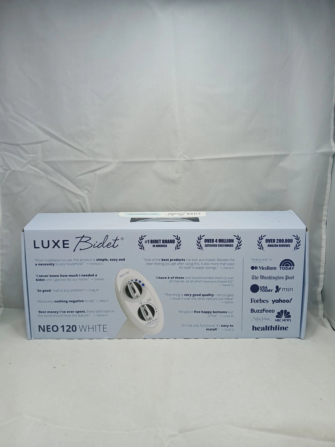 LUXE Bidet NEO 120 - Self-Cleaning Nozzle, Fresh Water Non-Electric Bidet