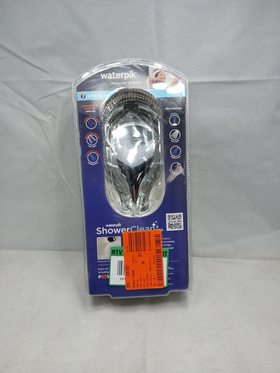 7-Spray Patterns w/ 1.8 GPM 4.75" Wall Mount Adjust Handheld Shower Head, Chrome