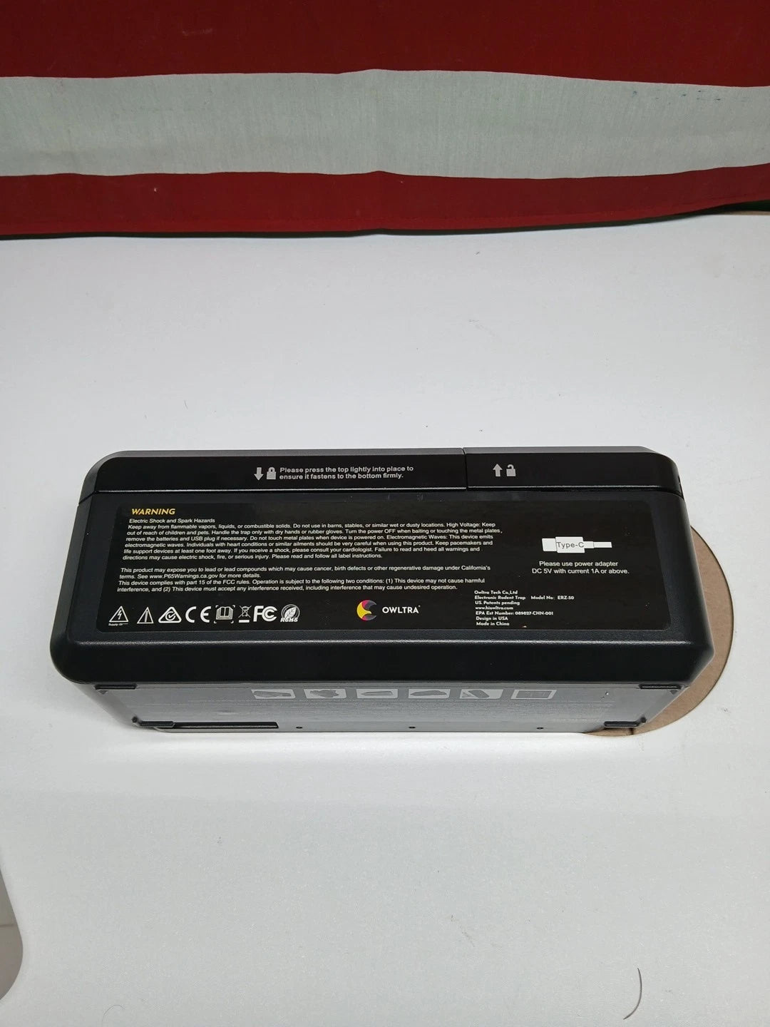 OWLTRA OW-7 in Electric Rodent Trap, Instant Kill Mouse Trap, ERZ-50