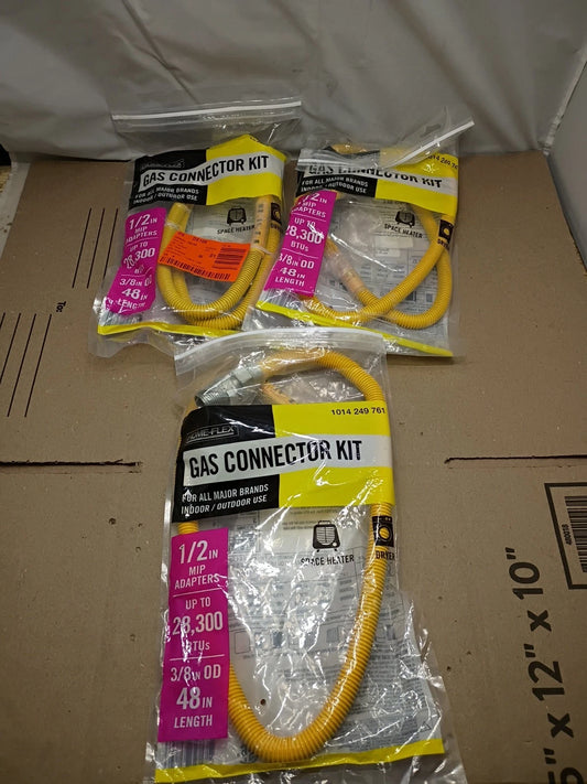 Everbilt 1014 249 761 1/2 in. MIP x 1/2 in MIP x 48 in Gas Connector (3/8 in OD)