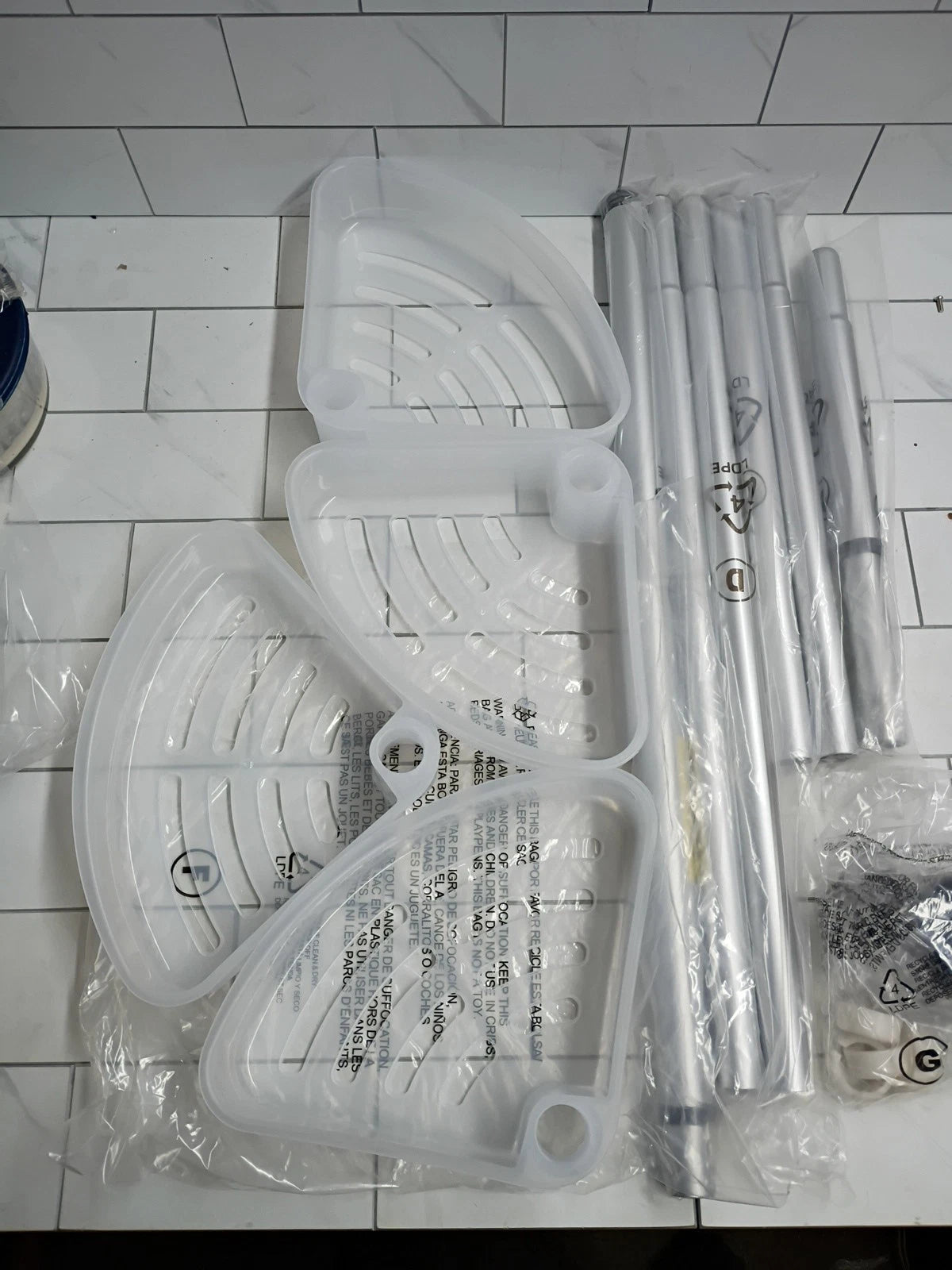 Zenna Home 2140ALK Never Rust Corner Shower Satan Chrome New Open Box