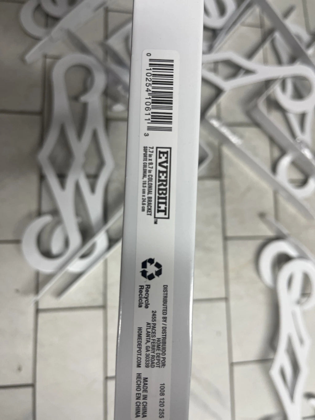 (10 pack) Everbilt colonial 9.7in x 7.7in decorative shelf bracket white 50lbs
