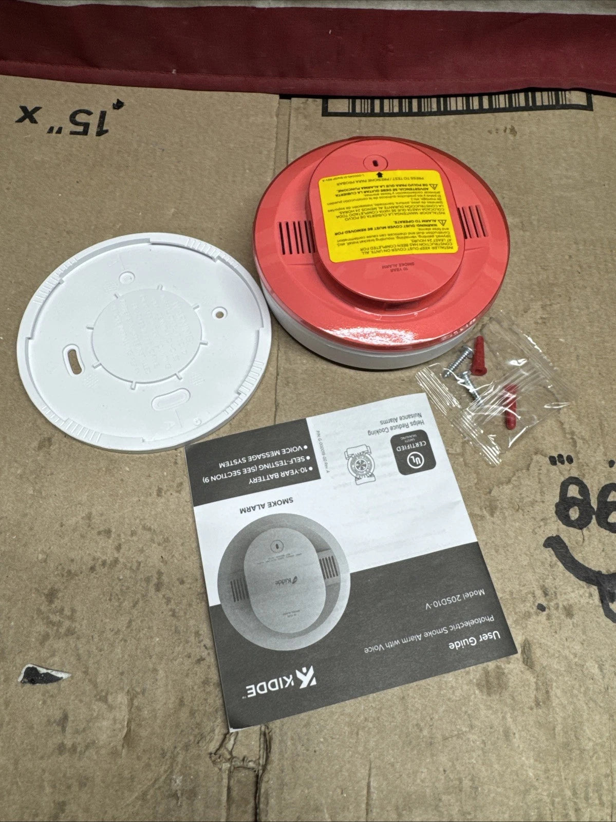 Kidde 20SD10-V Smoke Detector, Voice Alerts & LED Warning Lights