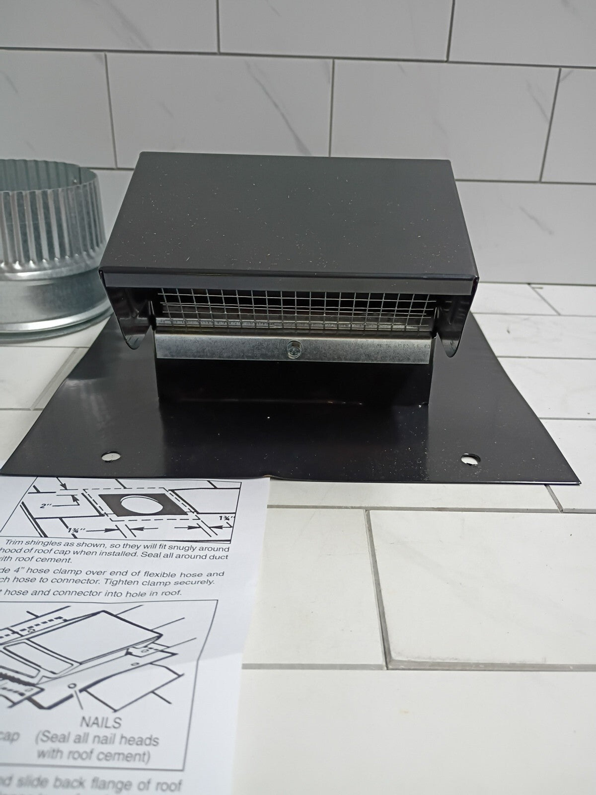 Broan NuTone RVK1A Roof Vent Duct Kit – Bathroom Fan Vent Kit NEW Open Box