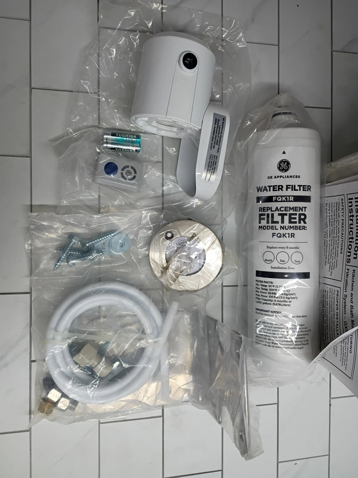 GE GXK140TNN Under Sink Single Stage High Flow Water Filtration System New OB