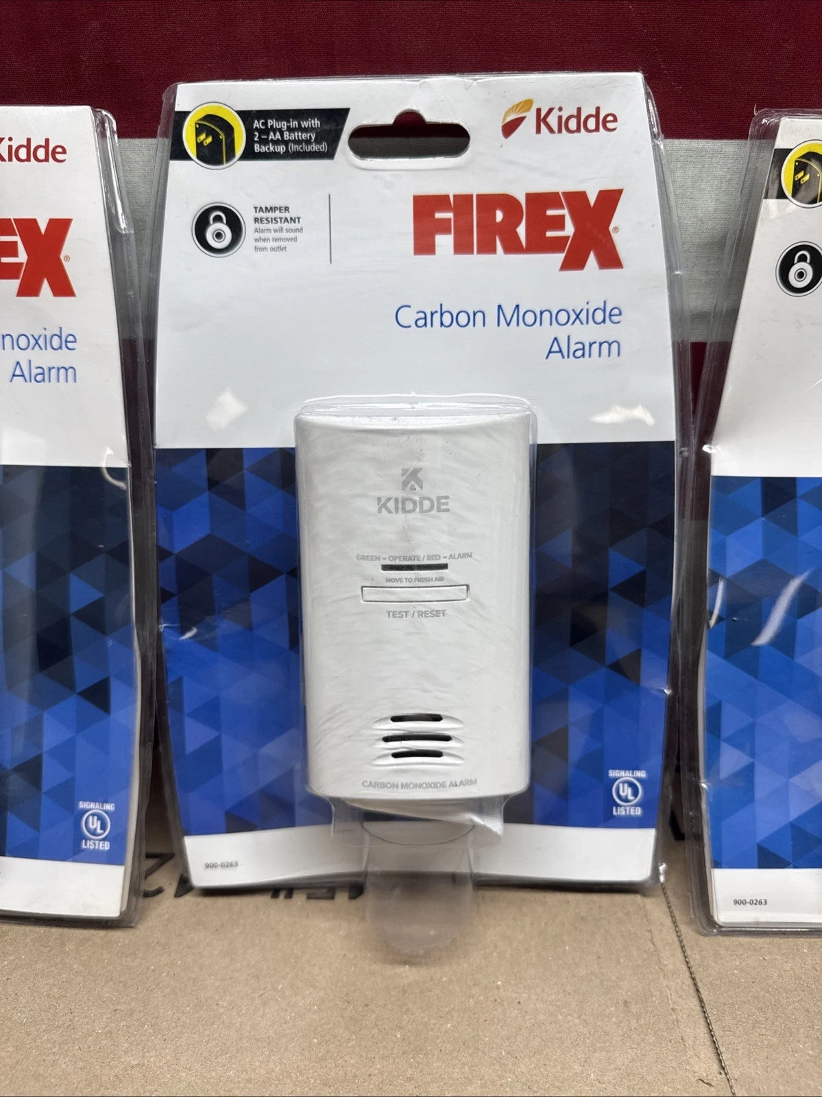 3-Pack Kidde 21027451 Plug In Carbon Monoxide Alarm with Battery Back-Up New