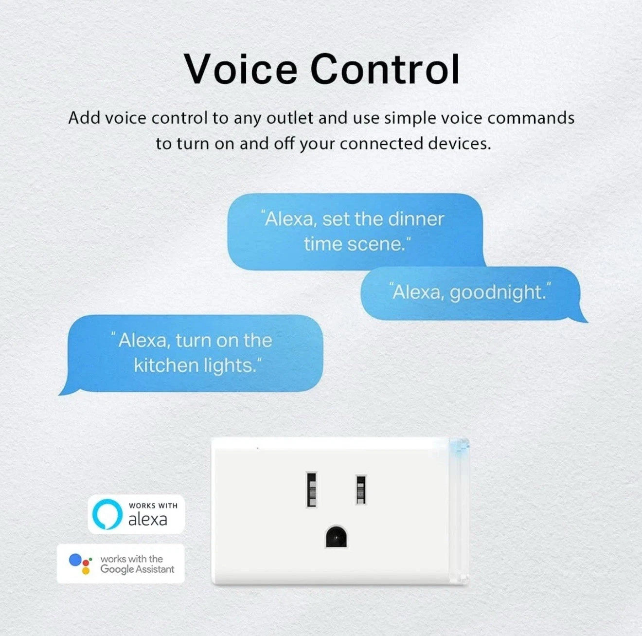 Lot Of 2 Kasa Smart Plug HS103P2, Home Wi-Fi Outlet Works with Alexa, 2-Pack