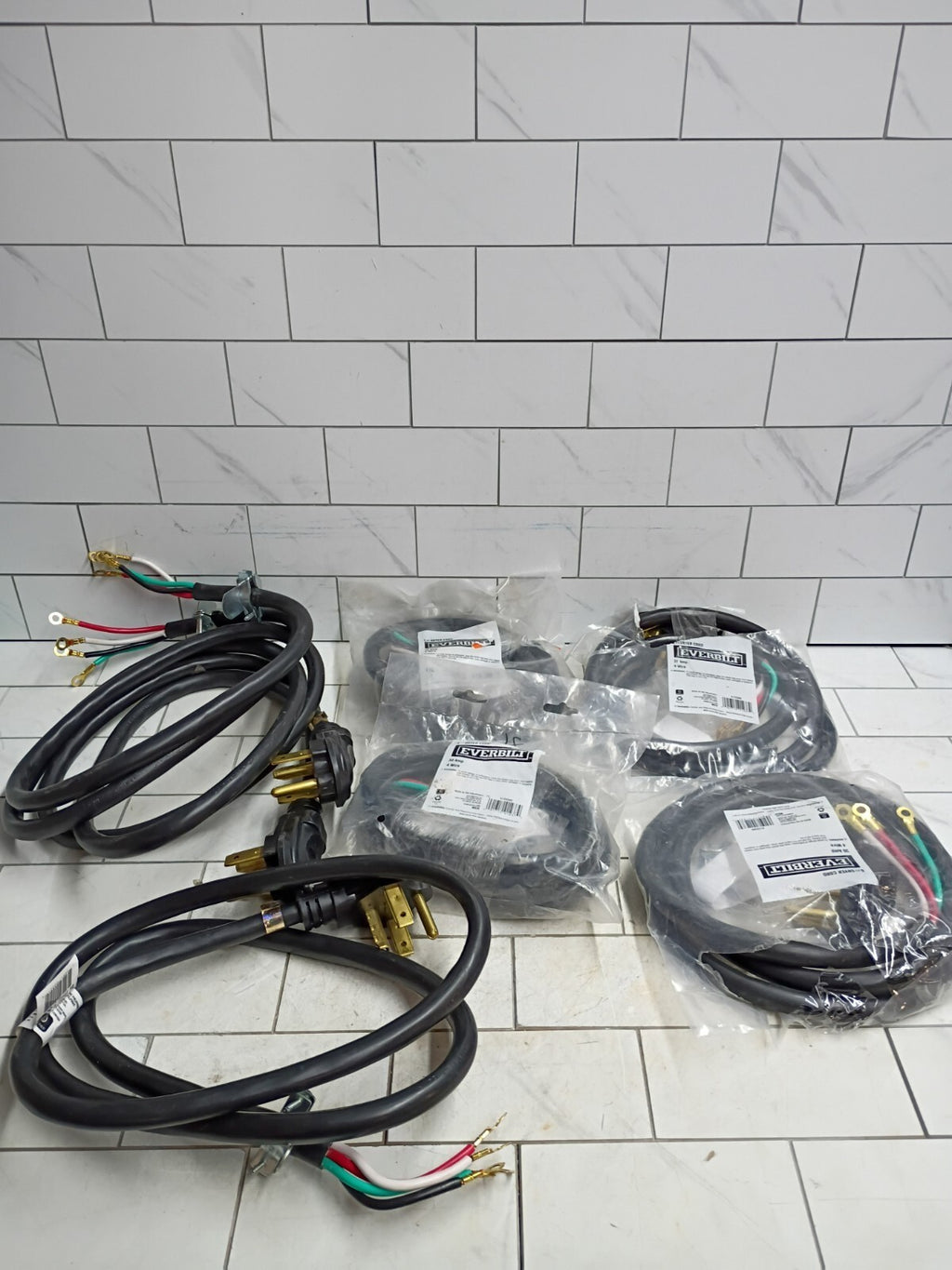 7pk Everbilt 10 Gauge 4-Wire Electric Dryer Plug 125/250V Black 6' 61255HD OB