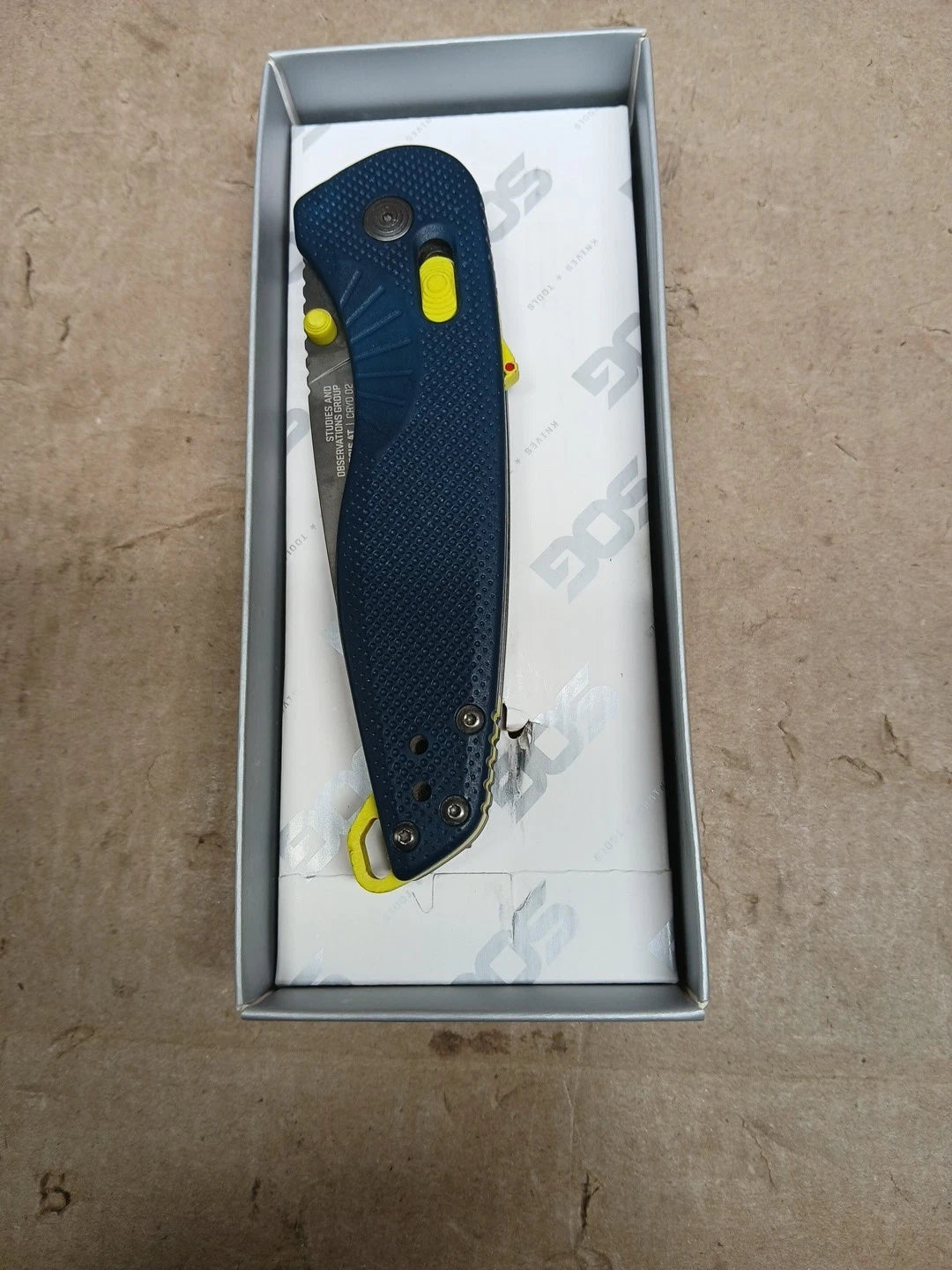 SOG Aegis AT Indigo & Acid 3.13" Drop Point Assisted Folding Blade (USED)