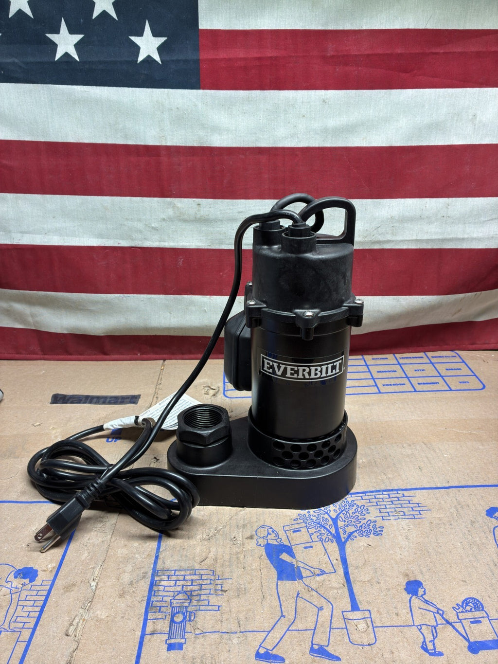 Everbilt 1/3 HP Corrosion Resistant Aluminum Sump Pump w/ Tether Float Switch OB
