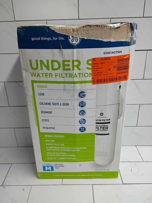 GE GXK140TNN Under Sink Single Stage High Flow Water Filtration System New OB