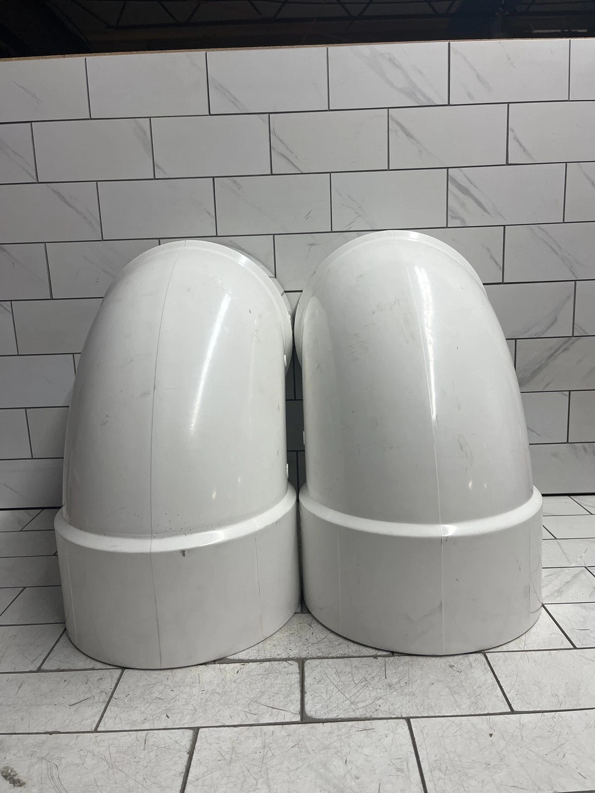 (2PK) Charlotte Pipe PVC 00300 1800 8" PVC DWV 90-Degree Elbow Sch 40 Fittings